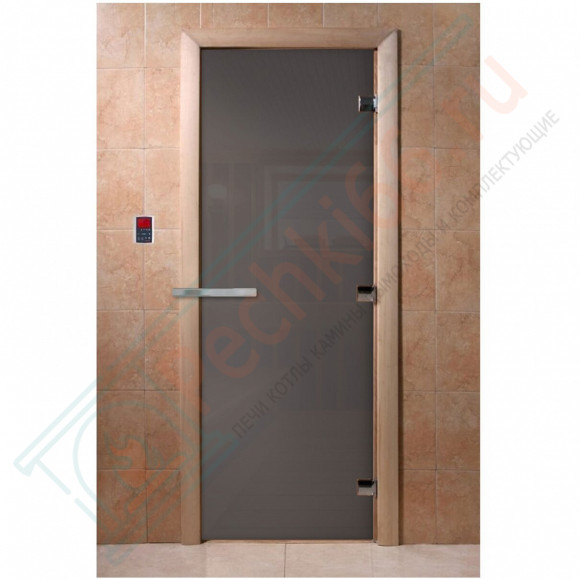 Стеклянная дверь для бани графит 2000х800 (DoorWood) в Ижевске