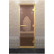 Стеклянная дверь для хамама в золотом профиле, бронза 190х70 (по коробке) (DoorWood)