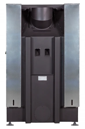 Каминная топка Дельта 800 PВ три стекла принтинг подовое горение черный шамот (Экокамин)