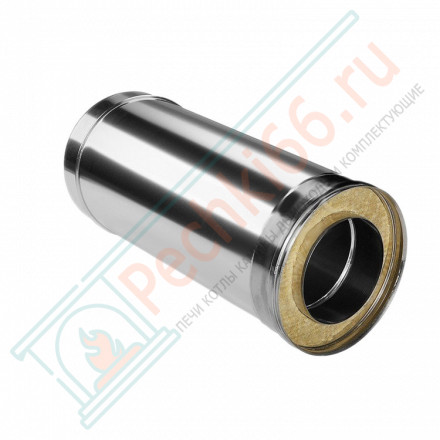 Сэндвич труба для дымохода L=500 (НЕРЖ-321/0,8-НЕРЖ-439/0,5) d-200/280 (Дымок-Lux)