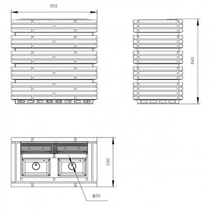 Электрическая печь для бани и сауны Sangens W30G White