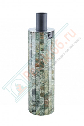 Дымоход с регистром Жадеит наборный, d-115, L=1000 мм (Feringer)