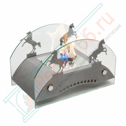 Биокамин Графский мост S, серебро (LuxFire)