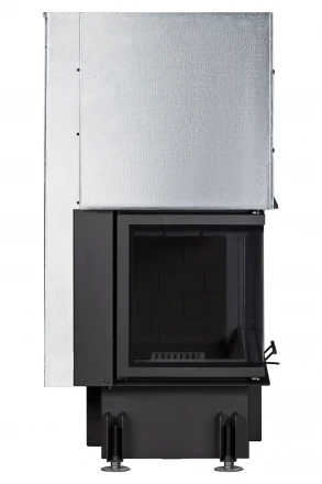 Каминная топка Дельта 800 LPB два стекла левая принтинг подовое горение черный шамот (Экокамин)