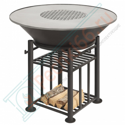 Fantastic Grill Везувий Ø 1000 (чаша+подставка+плита+решетка чугунная "СТЕЙК" Ø 450мм+крышка)