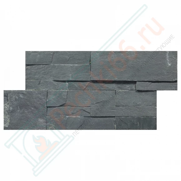 Плитка из камня Сланец чёрный 350 x 180 x 10-20 мм (0.378 м2 / 6 шт) в Ижевске