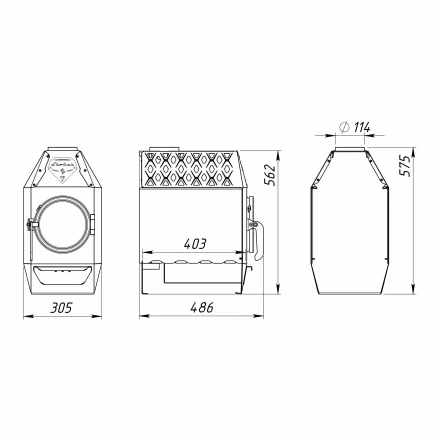 Отопительная печь Stoker TERMO 70 (Ермак) до 70 м3