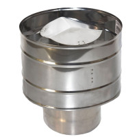 Оголовок с дефлектором (НЕРЖ-439/0,5-ОЦИНК/0,5) d-160/220 (УМК)