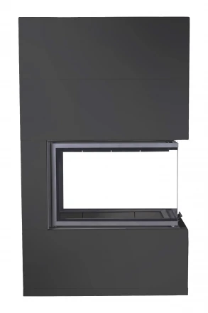 Камин Родос 900 черный, шамот черный (ЭкоКамин)