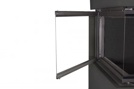 Камин Родос 900 черный, шамот черный (ЭкоКамин)