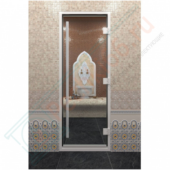 Стеклянная дверь DoorWood «Хамам Престиж прозрачное» 200х70 см в Ижевске