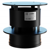 Оголовок с ветрозащитой (AISI-316L/0,8-430/ЭМАЛЬ) d-120/220 (Craft-HF-50BP)