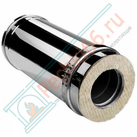 Сэндвич труба V50R с изол L=500 (AISI-321/0,5-ОЦИНК-RAL/0,5) d-104/200 (Вулкан)