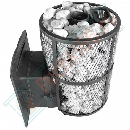 Газовая печь для бани Атмосфера XL сетка нержавейка, горелка УГ-САБК-АБ (ProMetall)