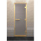 Стеклянная дверь для хамама в золотом профиле, сатин 210х90 (по коробке) (DoorWood)