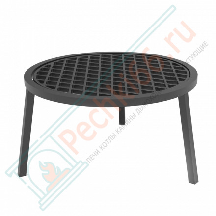 Решетка гриль чугунная Стейк Ø 450мм с подставкой (Везувий)