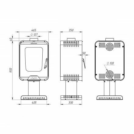 Печь-камин Stoker Soffit 9-S (Ермак) до 150 м3