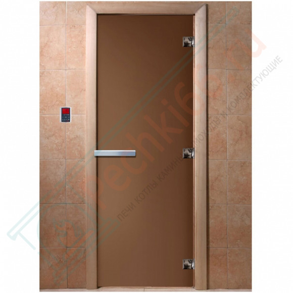 Дверь стеклянная для бани, бронза матовая 1800х800 (DoorWood) в Ижевске