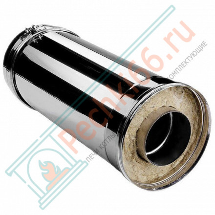 Сэндвич труба V50R с изол L=500 (AISI-321/0,5-ОЦИНК-RAL/0,5) d-120/220 (Вулкан)