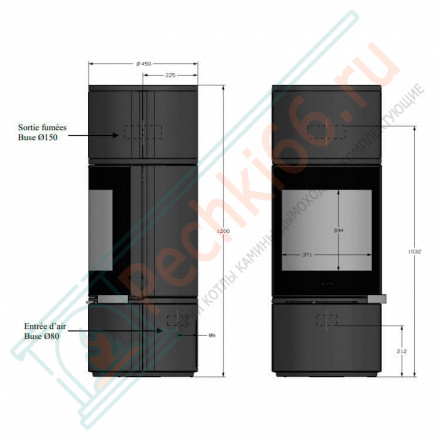 Печь-камин ALCOR (INVICTA)
