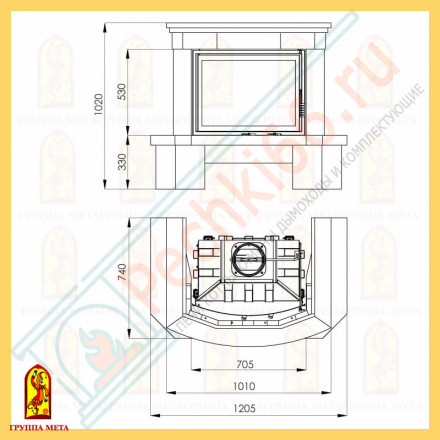 Облицовка Палермо 700, бежевый, бежево-коричневый (Мета)