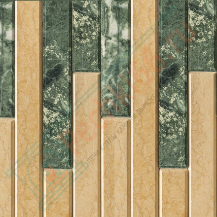 Плитка из камня ламель 1-м² "Змеевик + Сильвия Оро" (Feringer)