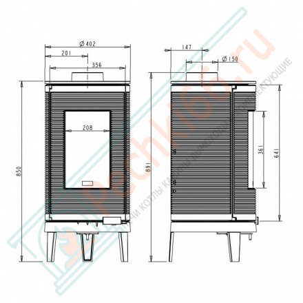 Печь-камин OKINO (INVICTA)