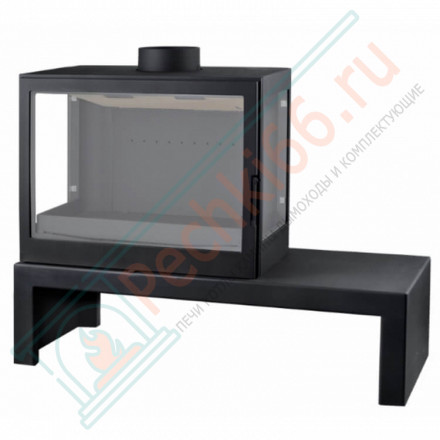 Печь-камин LCI 7 GFLR Table, 3 стекла (Liseo Castiron) до 280 м3
