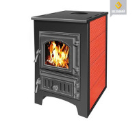 Печь-камин ПК-01-270, красный (Везувий) до 150 м3
