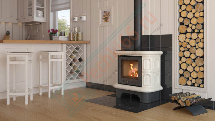 Изразцовая печь-камин WK440, черная (Kratki)