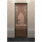 Стеклянная дверь DoorWood «Хамам бронза» в бронзовом профиле 2000х900 (по коробке)