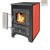 Печь-камин ПК-01-270, с плитой и Т/О, красный (Везувий) до 150 м3