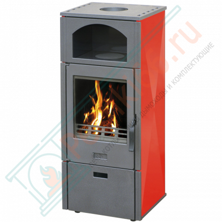 Чугунная печь-камин Laguna, красная (Plamen)