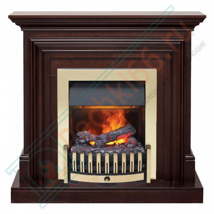 Электрический Каминокомплект Bradford - Темный дуб с очагом Danville Brass FB2