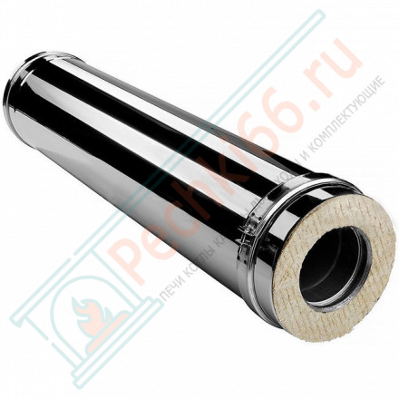 Сэндвич труба V50R с изол L=1000 (AISI-321/0,8-AISI-304/0,5) d-200/300 (Вулкан-Cerablanket)