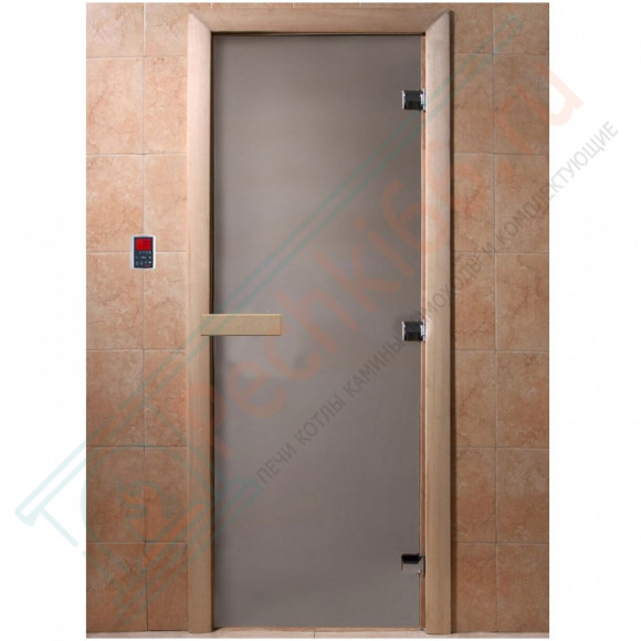 Дверь стеклянная для бани "Теплая ночь" сатин матовый, 2000х800 (DoorWood) в Ижевске