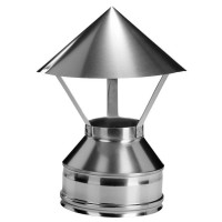 Зонт на трубу с изол (НЕРЖ-321/0,5-НЕРЖ-439/0,5) d-300/380 (Дымок-Lux)