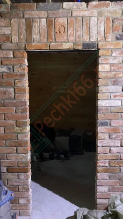 Печь банная ProMetall Атмосфера L, в ламелях "Окаменевшее дерево" под ключ (монтаж 07.2024)