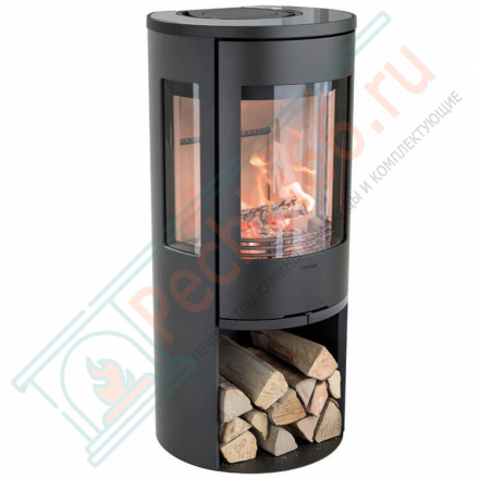 Печь-камин 556:2 Style, верх стекло, цвет черный (Contura)
