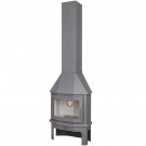 Печь-камин Мюнхен пристенно-угловой Графит (ЭкоКамин) до 240 м3