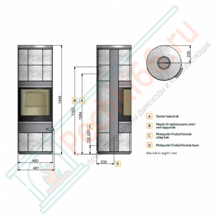 Печь-камин Scan 83-7 Maxi BP, стеатит (Scan)