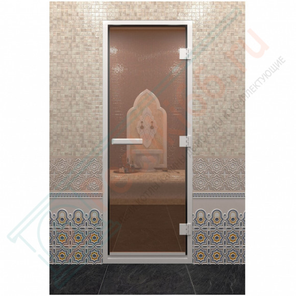 Стеклянная дверь DoorWood Хамам Бронза 2100х800 (по коробке) в Ижевске