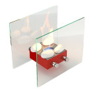 Биокамин Токио M, красный (LuxFire)