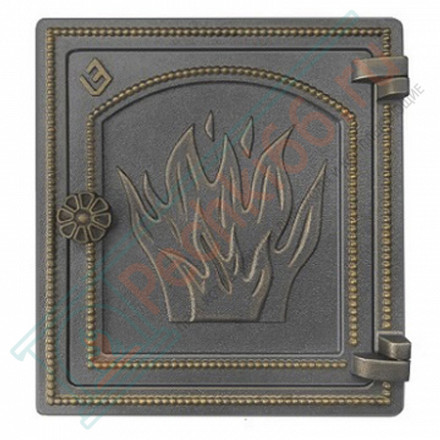 Дверца печная чугунная ДТ-4, бронза (Везувий)