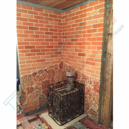 Плитка прямая Скол дерева Макси (0.8 м2 в коробке) (Терракот)