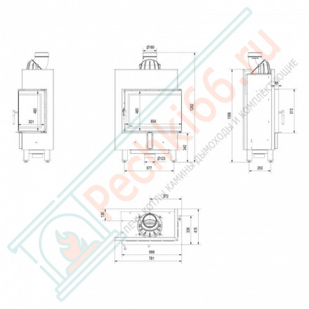 Стальная топка LUCY/12/SLIM/P/BS (Kratki)
