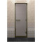 Дверь для хамама в бронзовом профиле, сатин 190x80 (DoorWood)