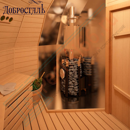 Банная печь Фредерика СТОУН стронг со стеклом (Добросталь)