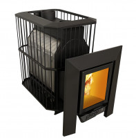 Печь для бани Пегас-26 сетка, дверца со стеклом, закрытая каменка (Pegas)