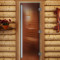 Дверь для бани и сауны Престиж бронза, 200х80 по коробке (DoorWood)